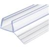 GedoTec®, guarnizione della porta di vetro per doccia angolare, lunghezza: 2000 mm, PVC trasparente, guarnizione per vetro di spessore 8-10 mm, marchio di qualità per la vostra casa
