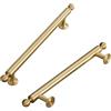 SZLXJMFL Maniglie per Ante di Mobili Oro Moderne, 2-Pack Maniglie Cassetti Solida Ottone | Ottone Spazzolato, Lunghezza: 55/120/152/184/216/248/280 mm Maniglie ad Arco, Maniglie Cassetti Dorate-248mm/9.8in