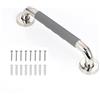 QLMA Corrimano Acciaio Inox per Scale Ringhiera per Scale Ingresso Giardino Passamano Esterni Interni Fissaggio a Parete per uso Interno ed Esterno Corrimano Antiscivolo(grey,A 25-30cm)