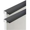 KVLDEC Maniglie per Mobili Nere Maniglie per Cucina Maniglia Invisibile per Porta dell'armadio Maniglie per Cassetti da 2 Pezzi, Lega di Alluminio (Length 200mm)
