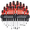 KOMBO - Kit Professionale 38 Pezzi con Cacciaviti e Inserti in Cr-V - Supporto da Parete Incluso, Porta Inclinabile, Impugnature Antiscivolo - Cacciaviti Standard, Torx, PH, SL, Precisione