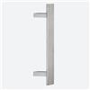 IWOFER Maniglione piatto inclinato in acciaio inox satinato per porte serramenti (Lunghezza 400 - Interasse 210)