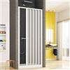 Yellowshop - Box Doccia a Soffietto 1 Lato Katia, Porta Doccia Salvaspazio in PVC Bianco, Reversibile, Facile da Installare, Chiusura Magnetica, Diverse Misure, Made in Italy (Bianco, 70 cm)