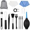 Rianpesn 2 Kit per la Pulizia della Tastiera - Kit di Pulizia della Tastiera Meccanica Multifunzione,Kit di Pulizia Multifunzione Compatibile con Laptop PC Computer Camera Phone Earbud