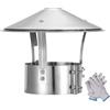 Generico Comignolo Canna Fumaria Acciaio Inox，comignolo Antivento，Copertura Antipioggia Cappello Per Camin Cappello Terminale Canna Fumaria Gli Insetti E Gli Uccelli(170mm/6.7inch)