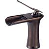 Generico Rubinetto Bagno Lavabo Miscelatore Lavabo Rubinetto per Lavabo Rubinetto Cascata Monocomando da Bagno Vintage Antico Cascata Marrone Antico Lavabo Rubinetti Bagno