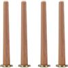 tow000ack 4 Pezzi Piedini per Mobili Conico Gambe per Tavoli in Legno Massello (Faggio),Gambe di Ricambio in Legno per Tavolino Sedie Armadi Cabinet Divano Letto,con Viti,Colore Legno (70cm(27.6in),Vertical)