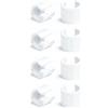 bricoleva.it Set 8 Piedini per Sedia a Pinza con Perno, Supporto Piede Resistente, per Tubi Tondi, Clip di Fissaggio Stabile, Base Affidabile, per Fissaggio della Scocca/Sedia, Bianco Ø 18-20 mm.