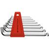 PB Swiss Tools Set di 9 cacciaviti angolari esagonali, con testa sferica e gamba corta, cromati