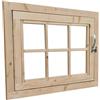 Home Idea Italia Home Idea Finestra in legno per casetta mis 81 x 61 cm con apertura laterale, Senza Plexiglass