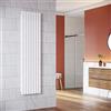 ELEGANT - Radiatore a pannello verticale di design, 1800 x 472 mm, colore bianco, doppio strato, connettore centrale, scaldasalviette, termosifone