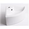 GT-LUX Lavabo lavandino lavello da appoggio in ceramica bianca quadrato | rotondo ovale (Triangolare YH1540)