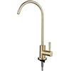 XDSMB Rubinetto Cucina,Depuratore Acqua Rubinetto, Rubinetto Singolo A Collo Di Cigno Freddo,oro Spazzolato