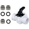 Gralara Valvola deviatrice a 3 vie Adattatore da 38 mm 4517 Tubi per piscina Collegamento Valvola deviatrice per piscina Valvola di ricambio per accessori per, Bianco