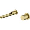 Generic Miscelatore Lavabo Bagno Rubinetto per Lavabo Rubinetti per Bagno Cascata A Parete Miscelatore Monocomando per Acqua Calda E Fredda Oro Spazzolato Rubinetti Monocomando Bagno