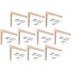 Gedotec Staffa in legno di faggio | 10 mensole in legno massiccio naturale | 250 x 150 mm | TAUM | portata fino a 60 kg in coppia | mensole adatte a librerie | mensole pesanti per scaffali a parete