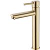 TRUSTMI Rubinetto per lavabo con rubinetto miscelatore monocomando in ottone dorato spazzolato