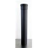 Generico Tubo fumo smaltato nero L 100 cm, per stufa a pellet, canna fumaria (DIAMETRO 80)