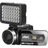 BAFEIYA Registratore per videocamera Vlogging con videocamera Full 4K Digital Camera Video Videocamera Vlog 48MP for lo streaming live con Messa a fuoco automatica Registratore digitale Time Lapse(16GB SD Car