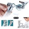 Yagerod 1080° Rotating Splash Filter Faucet, Large-Angle Rotating Tap Extender for Sink, Universal Robotic Arm Water Nozzle Faucet Adaptor,Bubbler (Dual-Mode)