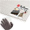 Lun Fix Rete metallica maglia piccola 5x5 mm 1x0,5 m zanzariera finestra porta antitopo zanzariere su misura ø1 mm rete acciaio inox maglia fine alluminio adesiva ricambio tagliare Lun Fix