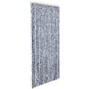 vidaXL Tenda Antimosche per Finestre e Porte Leggera Resistente all'Acqua Silenziosa Zanzariera Antiisetti 100x220 cm in Ciniglia Blu Bianca e Argento