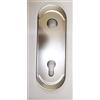 effedielle Mostrina CILINDRO EUROPEO colore argento cromo satinato -placca per porta blindata-borchia ATRA-DIERRE(mm.h.182x62).Bocchetta Compatibile con altre marche di serrature