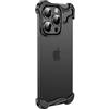 Yohryi Custodia per iPhone 15 PRO Max/15 Pro/15 Plus/15, Custodia in Alluminio di Grado aerospaziale, Metallo, Design Senza Bordi, Minimalista, Sottile, Sottile e Leggera,Black,15 PRO