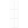 vidaXL Porta Scorrevole Bianca 76x205 cm Vetro Temperato e Alluminio