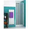 GRANISUD Porta doccia pieghevole in PVC per nicchie, colore bianco, apertura laterale, larghezza 80 cm, altezza 175 cm