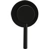 FACAIIO Valvola miscelatore manuale a parete, valvola on/off per doccia a leva singola, miscelatore manuale rotondo nascosto per lavabo doccia valvola a parete in ottone cromato per bagno, WC (nero)