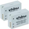 vhbw 2x batteria compatibile con Canon PowerShot G10, G3x, SX40, SX40HS, G1 X, G15, SX50, SX50HS fotocamera (700mAh, 7,4V, Li-Ion)