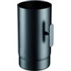 ALLINOX Tubo Per Stufa Con Valvora In Acciaio Nero 2 mm Manicotto Regolabile Canna Fumaria (DN 130)