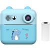 Generic Macchina fotografica istantanea 1080P Mini stampante fotografica portatile per bambini con fotocamera da 1200 W Schermo da 2,4 '' con 1 rotolo di carta da stampa Adatto per note di diario Memo Regali