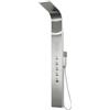 OGOMONDO Colonna Doccia 004 Termostatica Acciaio Inox 4 Funzioni Getto A Cascata 2 Bocchette Idro Lombari L20xP44xH165