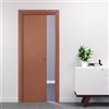FIP Porte Italiane, Porta Scorrevole Interno Muro, Porta a Scomparsa in Legno, Telaio in HDF e Coprifili Waterproof, Colore Ciliegio, 70x210 cm, con Serratura Ottone Lucido