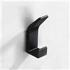 LIJUCAI 5 pezzi doppio gancio nero bianco asciugamano gancio per bagno appendiabiti camera da letto appendiabiti appendiabiti per soggiorno accessori da cucina, nero 5 pezzi