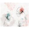 murando - Carta da Parati Lavabile per Muro per Bagno, Floreale, 450x315 cm