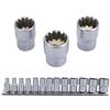 Generic SET DI CHIAVI A BUSSOLA DA 1/4 PROFILO INTERNO MILLERIGHE 13 PEZZI - 4-14 mm