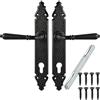 ALSTEN TECH Maniglia per porta, set di maniglie L 92 PZ cilindri profilati per porte interne, porte della camera, nero opaco, maniglia per porta BB WC