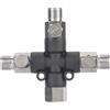 Garosa accessori per montaggio pistola a spruzzo a tre vie in metallo da 1/8 di pollice per adattatore per compressore d'ariaConnettore aerografo regolabile Other Art Supplies