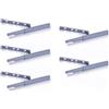tooloflife 5 ammortizzatori per sistema di apertura a pressione, chiusura magnetica in plastica con chiusura magnetica per armadi, ante e mobili (testa in gomma)