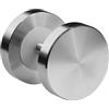 SOTECH 1 coppia Maniglie per porte scorrevoli MEYRA Ø 50 mm in acciaio inox spazzolato per porte in legno