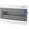 intratec 100% Shopping Intratec Quadro Elettrico Incassato 1 Righe - Quadro di Distribuzione IP40 per 18 Moduli con Porta Trasparente e Guide per Facile Installazione Elettrica in Casa e Azienda - 392 x 232 x 106mm