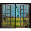 RHLTF Zanzariera Magnetica Finestra 95x130cm Rete Zanzariera Porta Magneti Rete Anti Zanzare Chiusura Automatica per Porte Finestre Balcone Soggiorno Nero