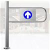 VZXATYOP Cancello Battente Automatico Unidirezionale For Il Controllo Degli Accessi Pedonali - Tornello Di Sicurezza For Negozi, Magazzini E Cortili - Soluzione Di Ingresso/uscita Sicura(Left100*100cm)