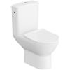 LAVITA WC a pavimento monopezzo con cassetta di scarico integrato LENTI WHITE coperchio WC con abbassamento automatico in ceramica, senza bordi e connettore WC
