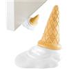 Xinhuju Fermaporta forma di gelato, fermaporta decorativo, cuneo di protezione per pavimento, forma di banana gelato, per decorare la stanza, l'ufficio, porte in legno