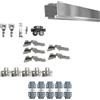 INDAUX KIT Ferramenta BINARIO Scorrevole per Ante a Libro - Armadio Guardaroba Scaffale PIEGHEVOLE con Cerniere Ammortizzate Soft Indaux - 1 o 2 Coppie di Ante (2 Coppie di ANTE, Cerniere MEZZO COLLO (9))