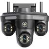 GASIASHOP SRL TELECAMERA SPEED DOME PTZ IP NETWORK 12MP CON TRE LENTI TRE SCHERMI ANALISI INTELLIGENTE AUDIO BIDIREZIONALE IP65